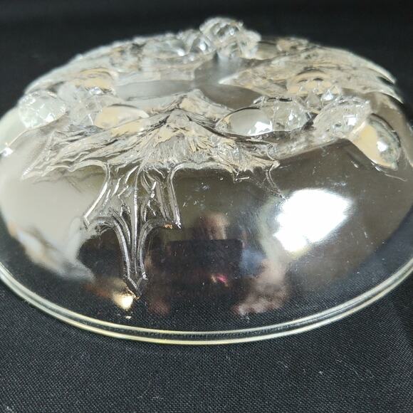 🍁🍂🌰Vintage Federal Glass Acorn Oakleaf Footed Bowl Autumn Fall Decor - Picture 4 of 6